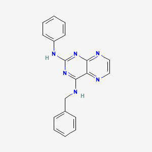 molecular formula C19H16N6 B12190299 N4-benzyl-N2-phenylpteridine-2,4-diamine 