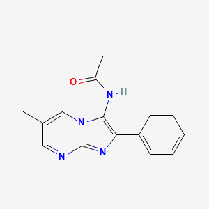 molecular formula C15H14N4O B12190334 N-(6-methyl-2-phenylimidazo[1,2-a]pyrimidin-3-yl)acetamide 