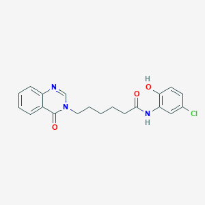 molecular formula C20H20ClN3O3 B12190355 N-(5-chloro-2-hydroxyphenyl)-6-(4-oxoquinazolin-3(4H)-yl)hexanamide 