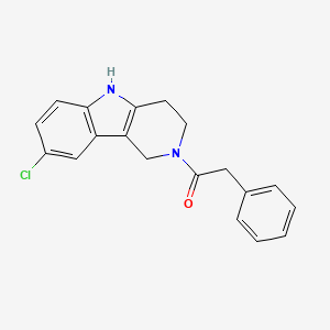 molecular formula C19H17ClN2O B12190356 8-chloro-2-(phenylacetyl)-2,3,4,5-tetrahydro-1H-pyrido[4,3-b]indole 