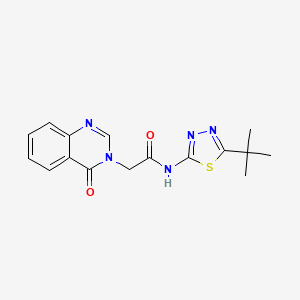 molecular formula C16H17N5O2S B12190357 N-[(2Z)-5-tert-butyl-1,3,4-thiadiazol-2(3H)-ylidene]-2-(4-oxoquinazolin-3(4H)-yl)acetamide 