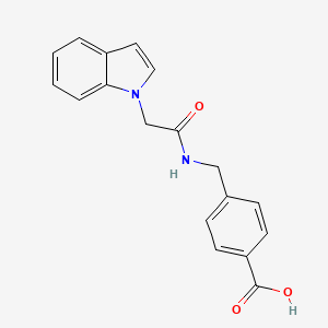 molecular formula C18H16N2O3 B12190387 4-{[(1H-indol-1-ylacetyl)amino]methyl}benzoic acid 