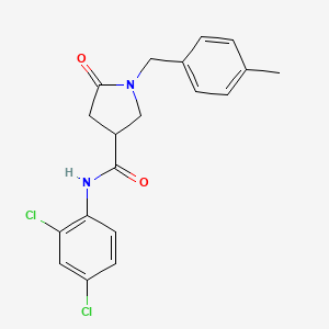 molecular formula C19H18Cl2N2O2 B12190394 N-(2,4-dichlorophenyl)-1-(4-methylbenzyl)-5-oxopyrrolidine-3-carboxamide 