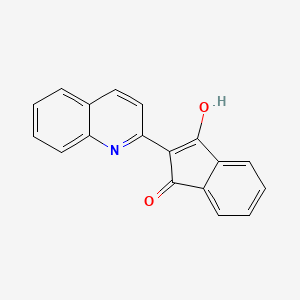 molecular formula C18H11NO2 B12190397 1H-Inden-1-one, 3-hydroxy-2-(2-quinolinyl)- CAS No. 5662-02-2