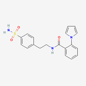 molecular formula C19H19N3O3S B12190490 2-(1H-pyrrol-1-yl)-N-[2-(4-sulfamoylphenyl)ethyl]benzamide 