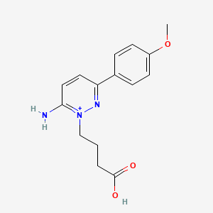 4-[6-Amino-3-(4-methoxyphenyl)-1-pyridazin-1-iumyl]butanoic acid