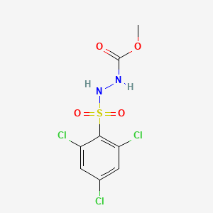 molecular formula C8H7Cl3N2O4S B12190647 methyl N-[(2,4,6-trichlorophenyl)sulfonylamino]carbamate 