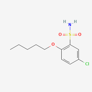 molecular formula C11H16ClNO3S B12190664 5-Chloro-2-pentyloxybenzenesulfonamide 