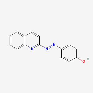 molecular formula C15H11N3O B1219067 Phenol, 4-(2-quinolinylazo)- CAS No. 76019-74-4