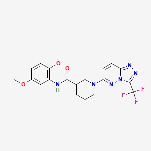 molecular formula C20H21F3N6O3 B12190694 N-(2,5-dimethoxyphenyl)-1-[3-(trifluoromethyl)[1,2,4]triazolo[4,3-b]pyridazin-6-yl]piperidine-3-carboxamide 