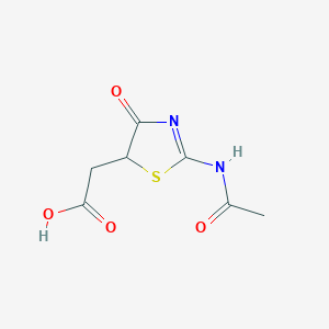molecular formula C7H8N2O4S B12190708 5-Thiazoleacetic acid, 2-(acetylamino)-4,5-dihydro-4-oxo- CAS No. 295345-29-8