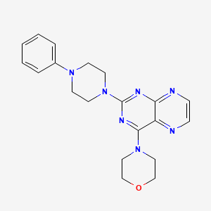 molecular formula C20H23N7O B12190709 4-[2-(4-Phenylpiperazinyl)pteridin-4-yl]morpholine 