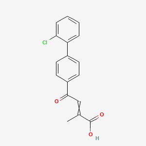 molecular formula C17H13ClO3 B1219075 4-[4-(2-Chlorophenyl)phenyl]-2-methyl-4-oxobut-2-enoic acid 