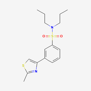 molecular formula C16H22N2O2S2 B12190759 3-(2-methyl-1,3-thiazol-4-yl)-N,N-dipropylbenzenesulfonamide CAS No. 628278-24-0