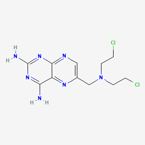 molecular formula C11H15Cl2N7 B1219077 6-((Bis(2-chloroethyl)amino)methyl)-2,4-pteridinediamine CAS No. 93129-27-2