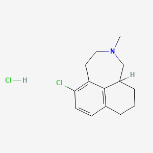 molecular formula C14H19Cl2N B1219080 5-Chloro-2-methyl-1,2,3,4,8,9,10,10a-octahydronaphth-(1,8-cd)-azepine CAS No. 132895-75-1