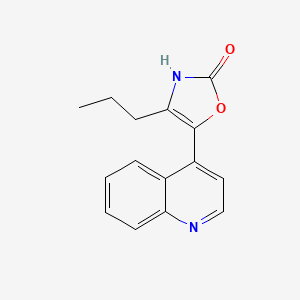 molecular formula C15H14N2O2 B1219081 4-Propyl-5-(4-quinolinyl)-2(3H)-oxazolone CAS No. 127443-58-7