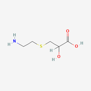 molecular formula C5H11NO3S B1219083 S-Aminoethylmercaptolactic acid CAS No. 85852-48-8