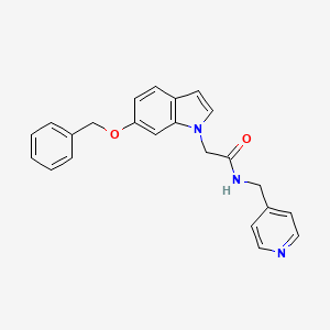 molecular formula C23H21N3O2 B12190896 2-[6-(benzyloxy)-1H-indol-1-yl]-N-(pyridin-4-ylmethyl)acetamide 