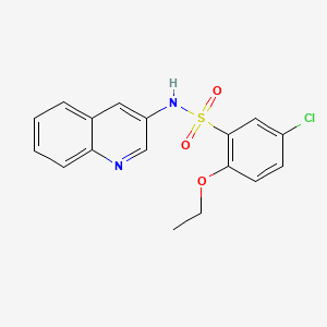 molecular formula C17H15ClN2O3S B12190929 5-chloro-2-ethoxy-N-(3-quinolinyl)benzenesulfonamide 