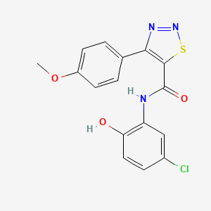 molecular formula C16H12ClN3O3S B12190935 N-(5-chloro-2-hydroxyphenyl)-4-(4-methoxyphenyl)-1,2,3-thiadiazole-5-carboxamide 