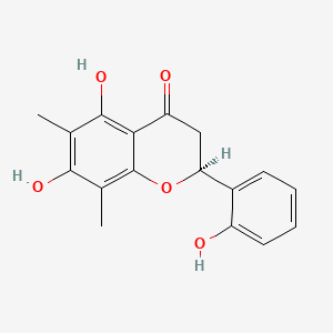 4H-1-Benzopyran-4-one, 2,3-dihydro-5,7-dihydroxy-2-(2-hydroxyphenyl)-6,8-dimethyl-, (2S)-