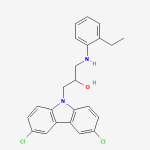 molecular formula C23H22Cl2N2O B12190952 1-(3,6-dichloro-9H-carbazol-9-yl)-3-[(2-ethylphenyl)amino]propan-2-ol 