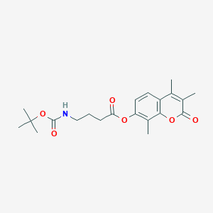 molecular formula C21H27NO6 B12190964 3,4,8-trimethyl-2-oxo-2H-chromen-7-yl 4-[(tert-butoxycarbonyl)amino]butanoate 