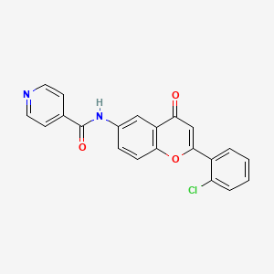 molecular formula C21H13ClN2O3 B12191006 N-[2-(2-chlorophenyl)-4-oxo-4H-chromen-6-yl]pyridine-4-carboxamide 