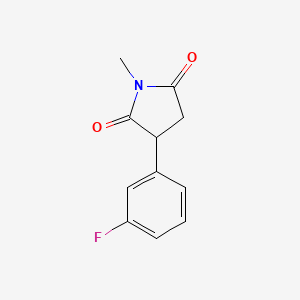 molecular formula C11H10FNO2 B1219101 3-(3-Fluorophenyl)-1-methylpyrrolidine-2,5-dione CAS No. 60050-33-1