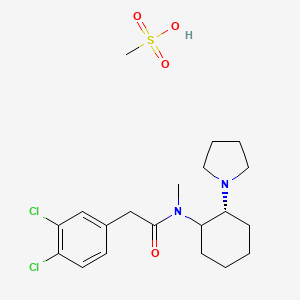 2-(3,4-Dichlorophenyl)-N-methyl-N-[(2R)-2-pyrrolidin-1-ylcyclohexyl]acetamide;methanesulfonic acid