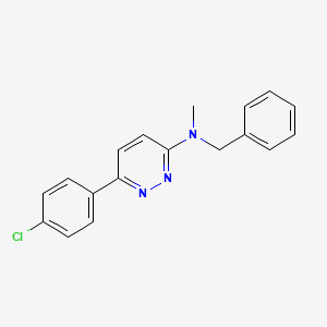 molecular formula C18H16ClN3 B12191025 N-benzyl-6-(4-chlorophenyl)-N-methylpyridazin-3-amine 