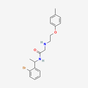 molecular formula C19H23BrN2O2 B12191047 N-[(2-bromophenyl)ethyl]-2-{[2-(4-methylphenoxy)ethyl]amino}acetamide 