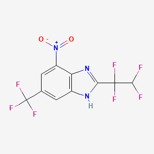7-Nitro-2-(1,1,2,2-tetrafluoroethyl)-5-(trifluoromethyl)benzimidazole