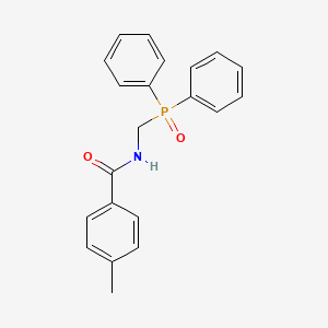 molecular formula C21H20NO2P B12191053 N-((Diphenylphosphoryl)methyl)-4-methylbenzamide CAS No. 90304-97-5
