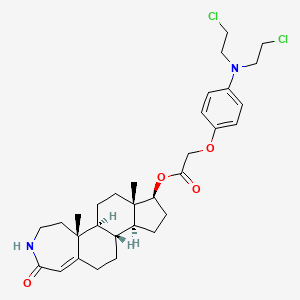 [(1S,3aS,3bR,10aR,10bS,12aS)-10a,12a-dimethyl-7-oxo-2,3,3a,3b,4,5,8,9,10,10b,11,12-dodecahydro-1H-indeno[4,5-i][3]benzazepin-1-yl] 2-[4-[bis(2-chloroethyl)amino]phenoxy]acetate