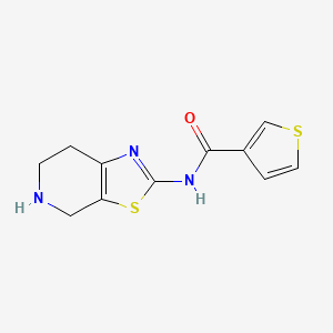 molecular formula C11H11N3OS2 B12191088 N-(4H,5H,6H,7H-[1,3]Thiazolo[5,4-C]pyridin-2-YL)thiophene-3-carboxamide 
