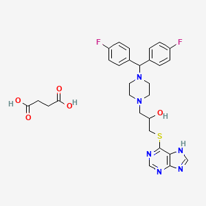molecular formula C29H32F2N6O5S B1219109 Carsatrin Succinate CAS No. 132199-13-4