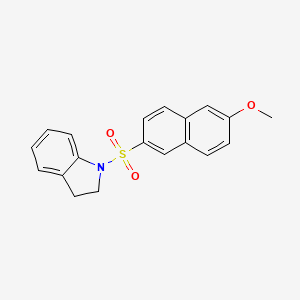 molecular formula C19H17NO3S B12191100 [(6-Methoxy-2-naphthyl)sulfonyl]indoline 
