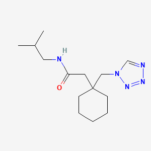 molecular formula C14H25N5O B12191427 N-(2-methylpropyl)-2-[1-(1H-tetrazol-1-ylmethyl)cyclohexyl]acetamide 