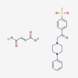 But-2-enedioic acid;1-(4-methylsulfonylphenyl)-2-(4-phenylpiperazin-1-yl)ethanone