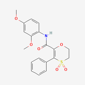 molecular formula C19H19NO6S B12191448 N-(2,4-dimethoxyphenyl)-3-phenyl-5,6-dihydro-1,4-oxathiine-2-carboxamide 4,4-dioxide 