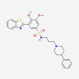3-(2-Benzothiazolyl)-4,5-dimethoxy-N-(3-(4-phenylpiperidinyl)propyl)benzenesulfonamide