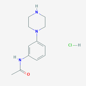 molecular formula C12H18ClN3O B1219162 N-(3-Acetylaminophenyl)piperazine CAS No. 95537-94-3