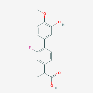 molecular formula C16H15FO4 B1219172 3'-Hydroxy-4'-methoxyflurbiprofen CAS No. 66067-42-3