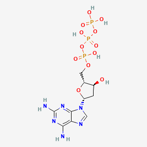 molecular formula C10H17N6O12P3 B1219177 2-Amino-2'-deoxyadenosine 5'-(tetrahydrogen triphosphate) CAS No. 81503-63-1