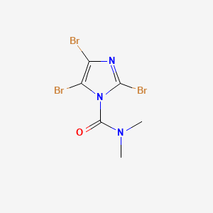molecular formula C6H6Br3N3O B1219191 1-Dimethylcarbamoyl-2,4,5-tribromoimidazole CAS No. 94847-66-2