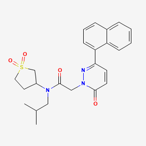 molecular formula C24H27N3O4S B12191928 N-(1,1-dioxidotetrahydrothiophen-3-yl)-N-(2-methylpropyl)-2-[3-(naphthalen-1-yl)-6-oxopyridazin-1(6H)-yl]acetamide 