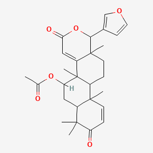 molecular formula C28H34O6 B1219196 Gedunin, 14,15-deoxy 