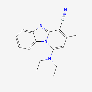 molecular formula C17H18N4 B1219201 1-(Diethylamino)-3-methylpyrido[1,2-a]benzimidazole-4-carbonitrile 